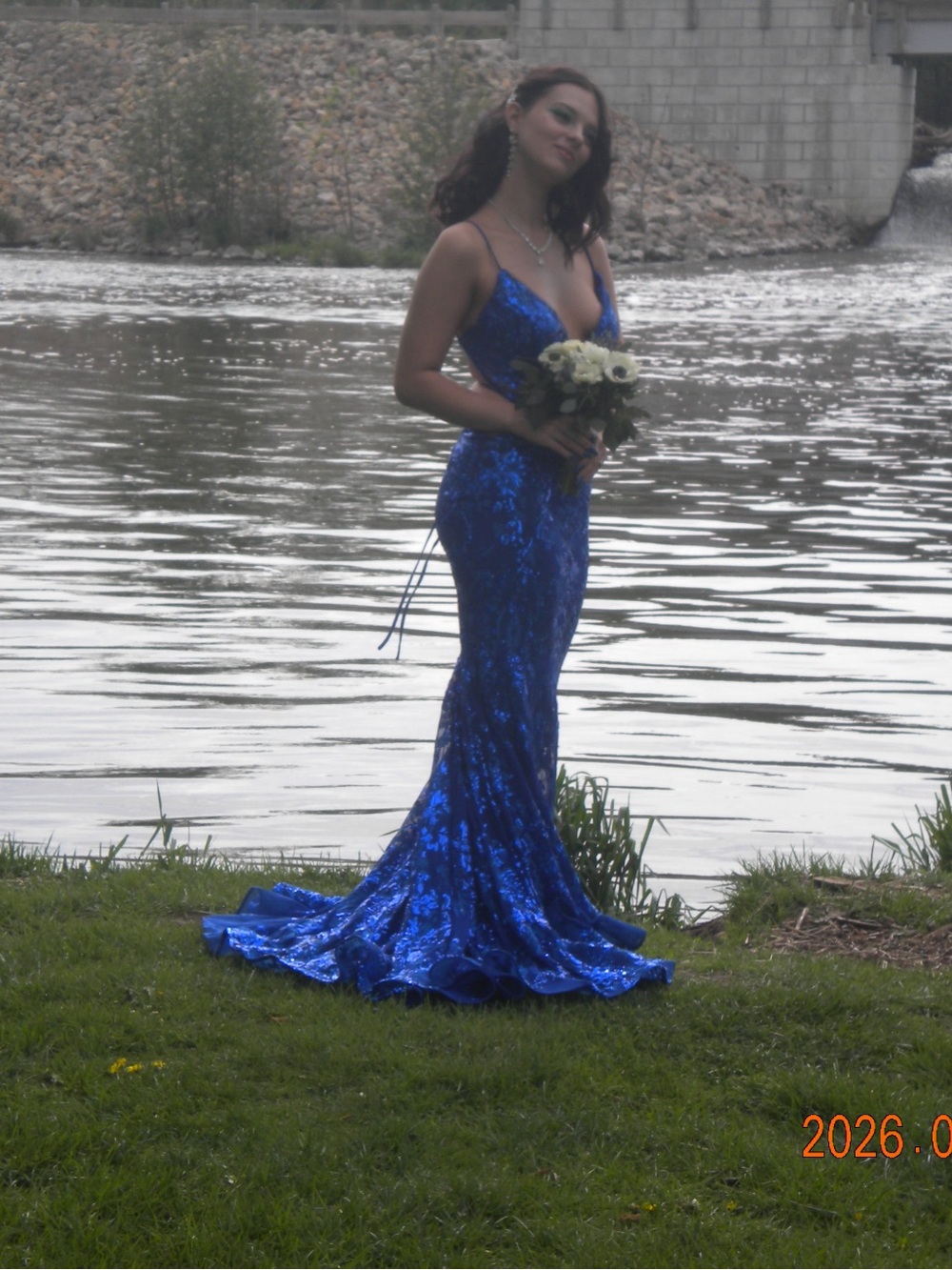 Sequin Mermaid Prom Gown in Royal Blue